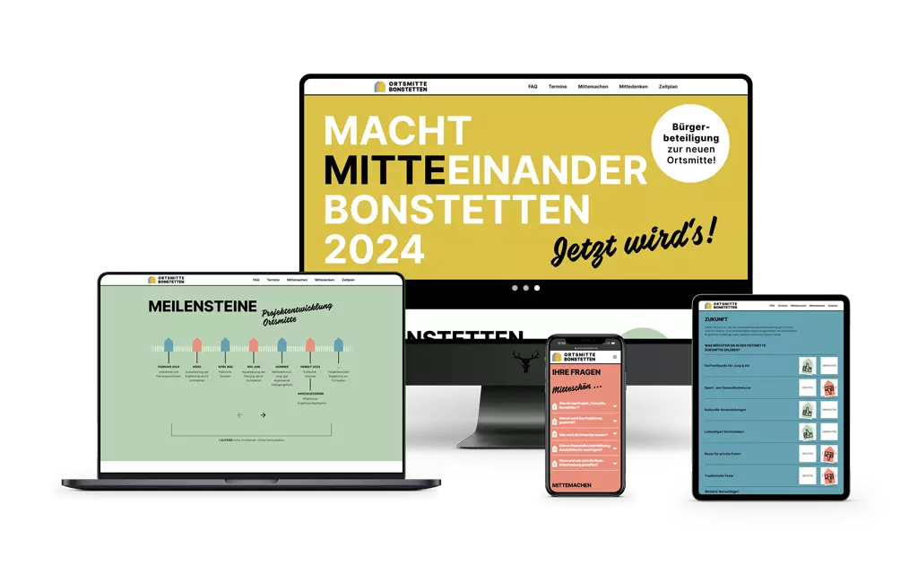 Referenzbild für die Gemeinde Bonstetten. Es zeigt Responsive Design