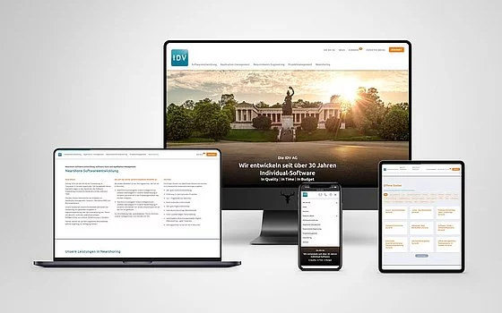 Website für die IDV AG München